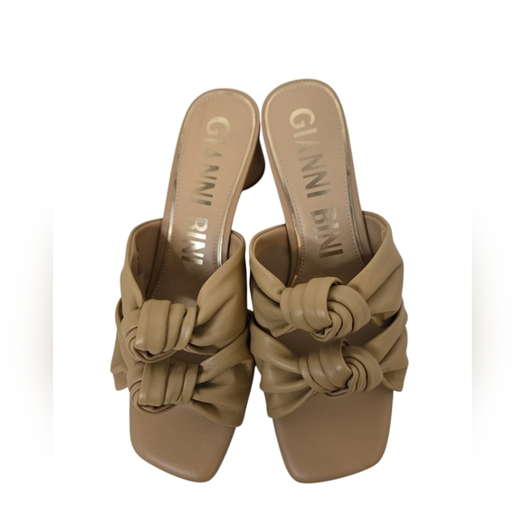 Gianni Bini Sandals Kooper Double Knot Leather Slide Size 9.5 - Picture 4 of 7